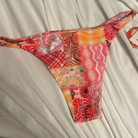 Pink Patchwork bikini bottoms - Picture 4 of 5